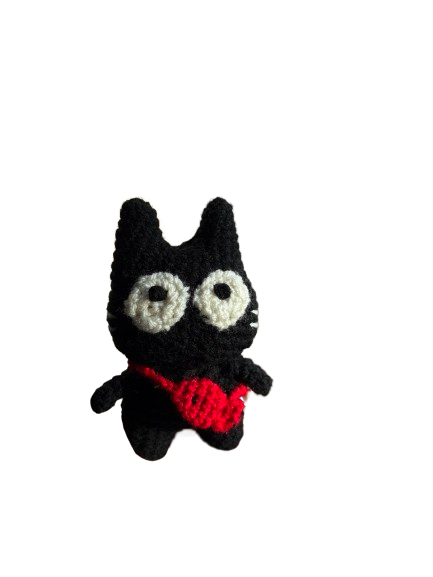 Chat noir au crochet